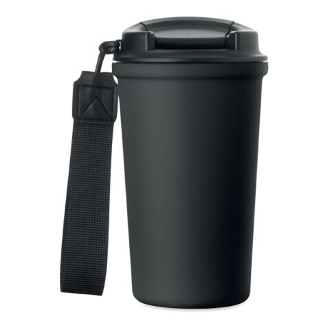 Becher recy. Edelstahl 400ml schwarz