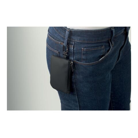 Schlüsseletui PU mit Karabiner schwarz