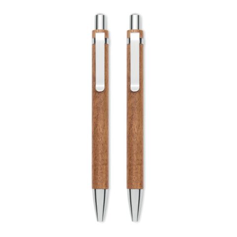 Schreibgeräte-Set Akazienholz holzfarben