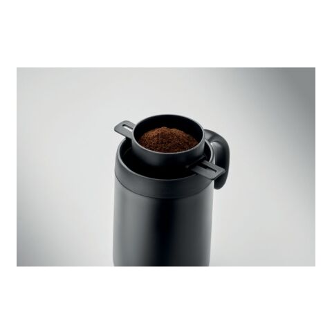 Doppelwandiger Becher &amp; Filter schwarz