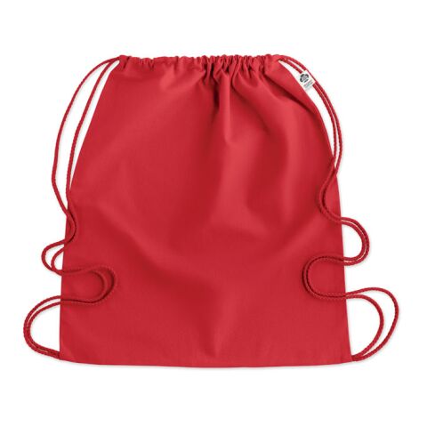 Beutel aus Biobaumwolle mit Kordelzug rot | ohne Werbeanbringung | Nicht verfügbar | Nicht verfügbar | Nicht verfügbar