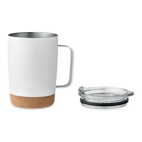 Doppelwandiger Becher 300ml mit Korkboden weiß | ohne Werbeanbringung | Nicht verfügbar | Nicht verfügbar