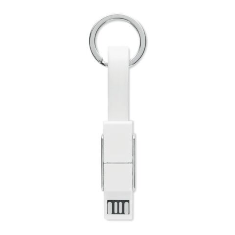 Schlüsselanhänger 4in1 Kabel weiß | ohne Werbeanbringung | Nicht verfügbar | Nicht verfügbar