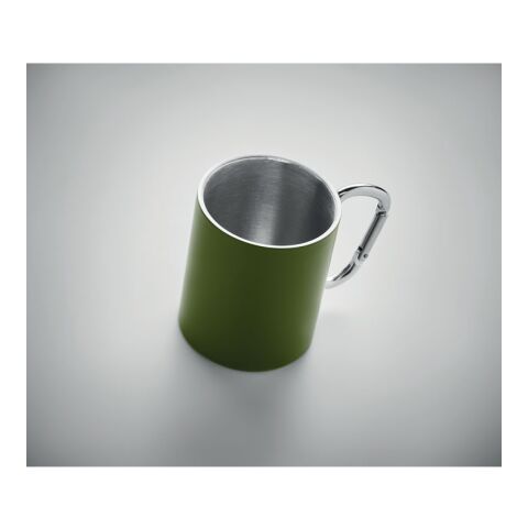 Trinkbecher mit Karabiner dunkelgrün | ohne Werbeanbringung | Nicht verfügbar | Nicht verfügbar | Nicht verfügbar