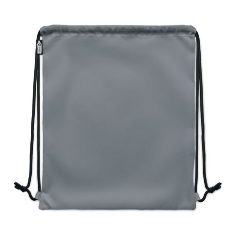 Großer Beutel mit Kordelzug RPET-Polyester grau | ohne Werbeanbringung | Nicht verfügbar | Nicht verfügbar | Nicht verfügbar