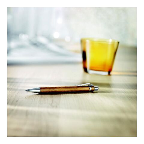 Kugelschreiber aus Bambus mit Chromelementen holzfarben | ohne Werbeanbringung | Nicht verfügbar | Nicht verfügbar