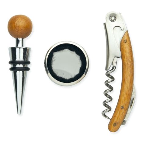 Weinset in einer Bambus-Box holzfarben | ohne Werbeanbringung | Nicht verfügbar | Nicht verfügbar