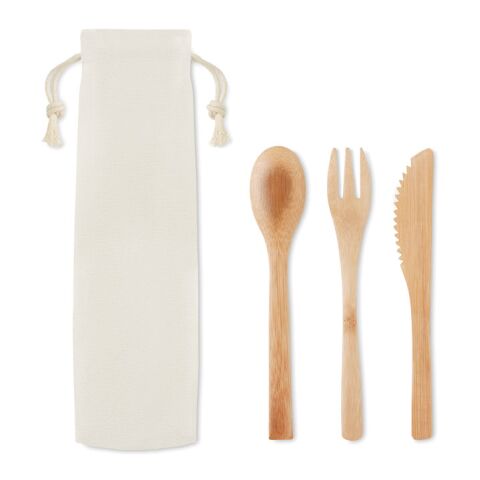 Besteck-Set Bambus 3-teilig beige | ohne Werbeanbringung | Nicht verfügbar | Nicht verfügbar | Nicht verfügbar