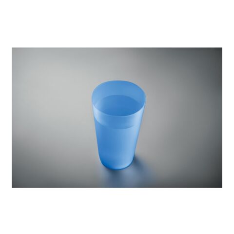 Festivalbecher "Large" aus Plastik, 500ml transparent blau | ohne Werbeanbringung | Nicht verfügbar | Nicht verfügbar