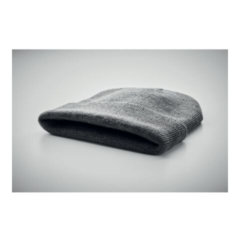Beanie mit Umschlag RPET weiß schwarz | ohne Werbeanbringung | Nicht verfügbar | Nicht verfügbar | Nicht verfügbar
