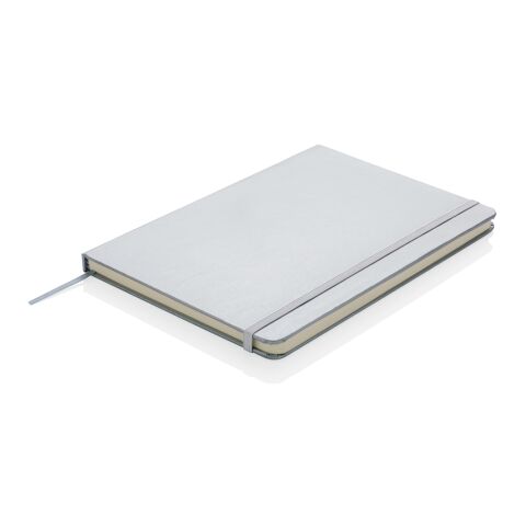 Basic Hardcover Notizbuch A5 silber | ohne Werbeanbringung | Nicht verfügbar | Nicht verfügbar