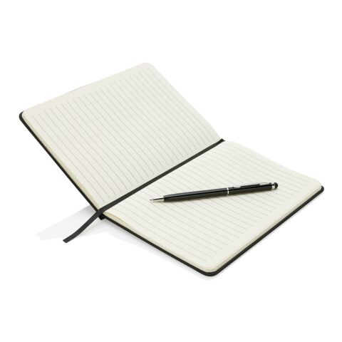 Basic Hardcover PU A5 Notizbuch mit Stylus-Stift schwarz | ohne Werbeanbringung | Nicht verfügbar | Nicht verfügbar | Nicht verfügbar
