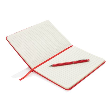 Basic Hardcover PU A5 Notizbuch mit Stylus-Stift rot | ohne Werbeanbringung | Nicht verfügbar | Nicht verfügbar | Nicht verfügbar