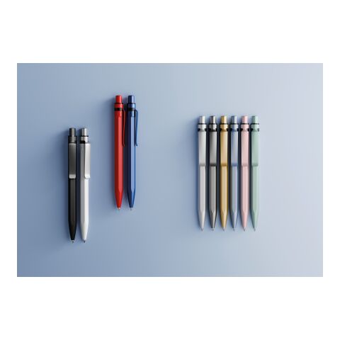 Prodir QS50 Druckkugelschreiber Stone mit Metallclip weiß-silber | Blau | ohne Werbeanbringung