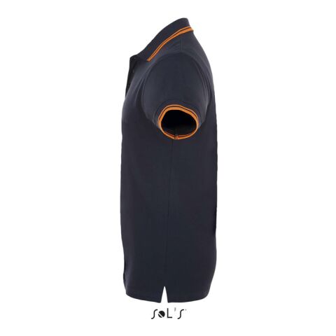 PASADENA Herren Polo 200g Marineblau/Neonorange | XXL | ohne Werbeanbringung | Nicht verfügbar | Nicht verfügbar | Nicht verfügbar