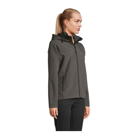 RACE WOMEN HOODED JACKET anthrazitgrau | L | ohne Werbeanbringung