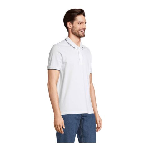 PALERMO POLO SHIRT White/French Navy | L | ohne Werbeanbringung | Nicht verfügbar | Nicht verfügbar | Nicht verfügbar