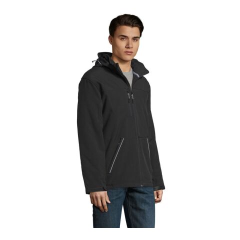 Rock Herren-Winter-Softshelljacke schwarz | L