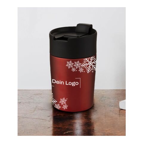 *Christmas* Isolierbecher Rot | Schneeflocken | Digitaldruck