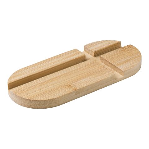 Handy- und Tablet-Halter aus Bambus Eamon Braun | ohne Werbeanbringung | Nicht verfügbar | Nicht verfügbar