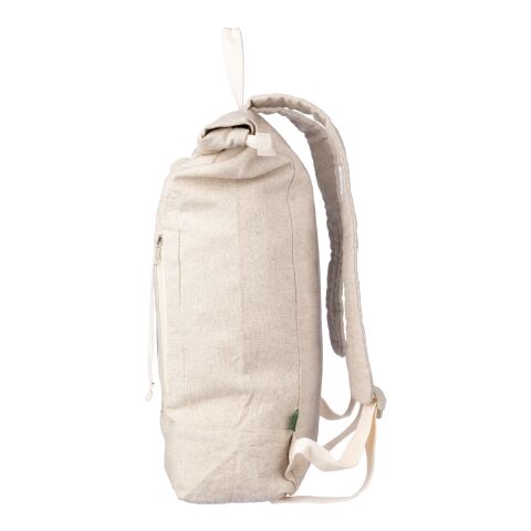 Hanf (280 gr/m2) Rolltop Rucksack Margarete beige | ohne Werbeanbringung | Nicht verfügbar | Nicht verfügbar