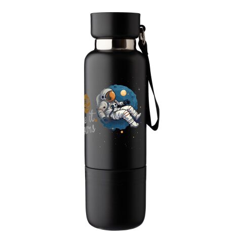 Doppelwandige Flasche aus Edelstahl (500 ml) Lieselotte Grau | ohne Werbeanbringung | Nicht verfügbar | Nicht verfügbar