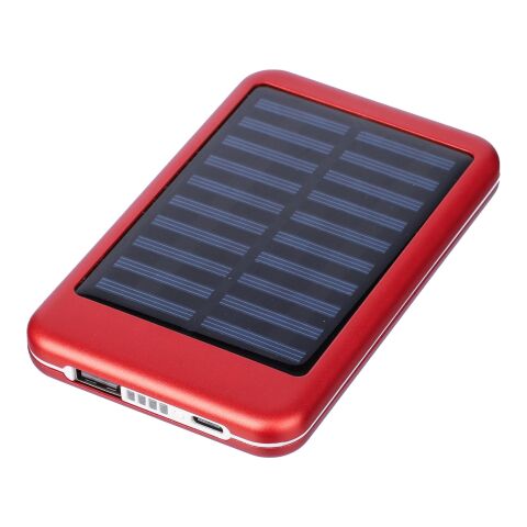 Aluminium Solar-Powerbank Tycho Rot | ohne Werbeanbringung | Nicht verfügbar | Nicht verfügbar