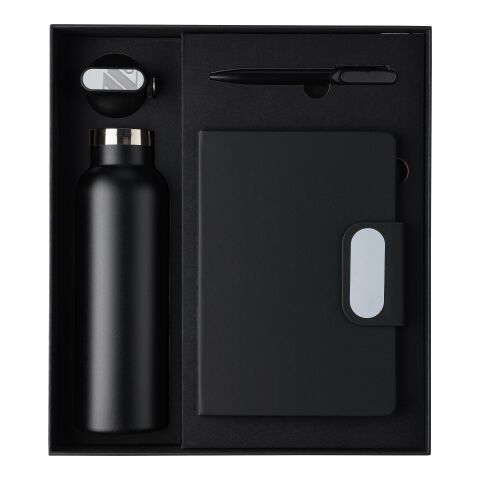 Notizbuch-Geschenkset Erren Schwarz | ohne Werbeanbringung | Nicht verfügbar | Nicht verfügbar