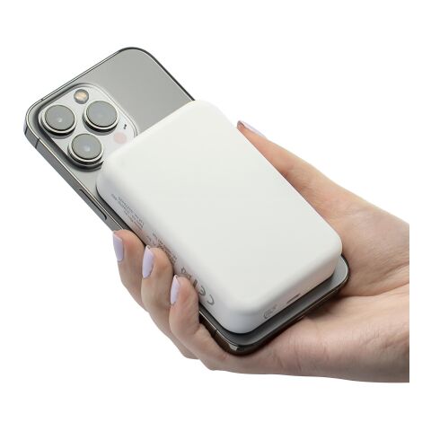 Recycelte kabellose Ladestation Meno Weiß | ohne Werbeanbringung | Nicht verfügbar | Nicht verfügbar