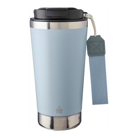 Doppelwandiger Trinkbecher aus recyceltem Edelstahl 500 ml Kayla beige