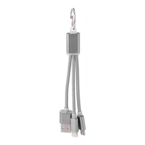 USB-Aufladekabel 'Choose' aus Aluminium Silber