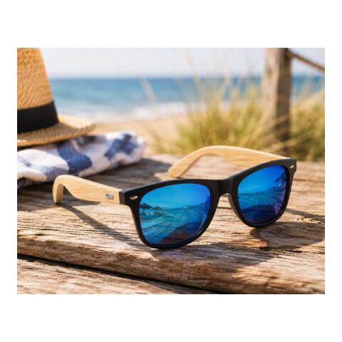 Sonnenbrille aus ABS und Bambus Luis Gelb