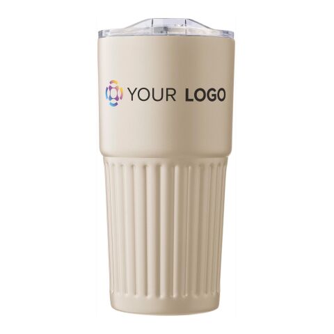 Recycelter doppelwandiger Trinkbecher aus Edelstahl (500 ml) Kael Weiß