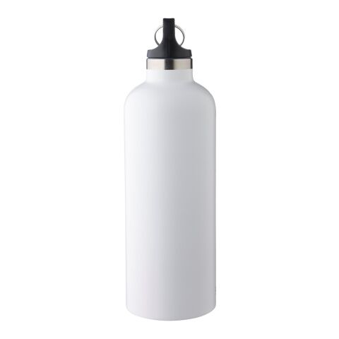 Doppelwandige Flasche aus recyceltem Edelstahl (500 ml) Lysandra Weiß