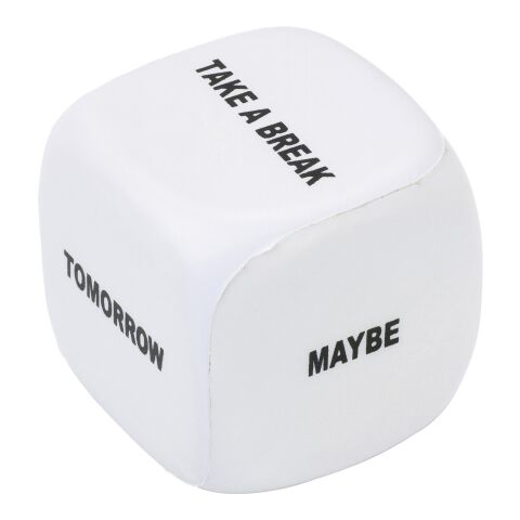 Anti-Stress Würfel &#039;Message&#039; Weiß | ohne Werbeanbringung | Nicht verfügbar | Nicht verfügbar