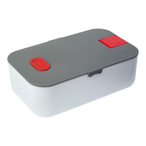 Brotdose Bob 850 ml aus Silikon und Kunststoff Weiß | ohne Werbeanbringung | Nicht verfügbar | Nicht verfügbar