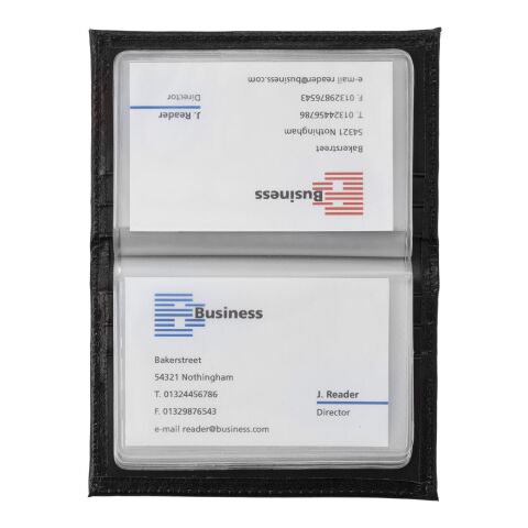 Kreditkartenmappe &#039;Laser-Line&#039; aus Kunstleder Schwarz | ohne Werbeanbringung | Nicht verfügbar | Nicht verfügbar