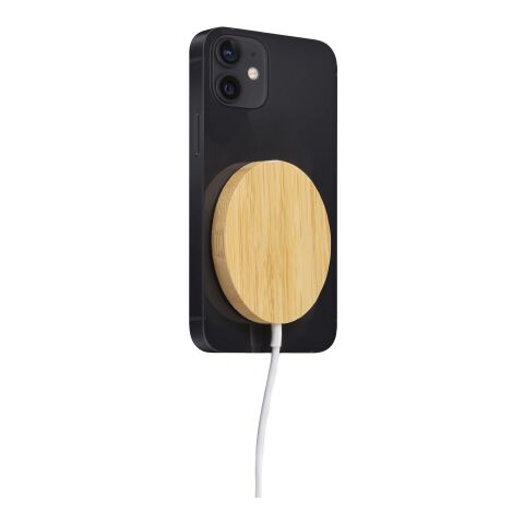 Wireless-Ladegerät aus Bambus inkl. Kabel hellbraun | ohne Werbeanbringung | Nicht verfügbar | Nicht verfügbar