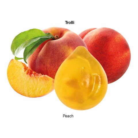 Tetraeder 15 g Trolli Vitamin-Fruchtgummi weiß | ohne Werbeanbringung | Folie 50% Papier