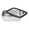 Edelstahl-Lunchbox mit Glasdeckel "RILO", 1100 ml silber | ohne Werbeanbringung | Nicht verfügbar | Nicht verfügbar