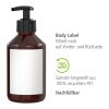 250 ml Spender - Handbalsam "Ingwer-Limette" - Body Label Braun | ohne Werbeanbringung