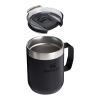 Stanley 236 ml Classic Legendary Camp Thermobecher Priority | schwarz | 1-farbiger Siebdruck | rundum | 40 mm x 50 mm