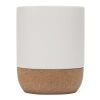 Billie 300 ml Keramiktasse mit Korkdetails Standard | weiss | ohne Werbeanbringung | Nicht verfügbar | Nicht verfügbar