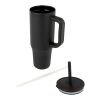 Brady 900 ml RCS-zertifizierter Isolierbecher mit Silikon Trinkhalm schwarz