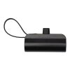 Alnair 10 W 5000 mAh Typ C Powerbank aus recyceltem Kunststoff mit integriertem Klappständer und 2 in 1 Kabel schwarz