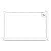 RFX™ Rechteckiger, reflektierender PVC-Aufhänger, klein neongelb | Nicht verfügbar | Digitaldruck | Rückseite (unter reflektierender Schicht) | 78 mm x 52 mm