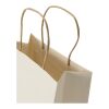 Landwirtschaftliche Altpapiertasche, 150 g/m², mit gedrehten Tragegriffen – 18 x 9 x 23 cm elfenbeinweiß