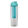 H2O Tempo® 700 ml Sportflasche mit Klappdeckel und Infusor transparent-aquablau | ohne Werbeanbringung | Nicht verfügbar | Nicht verfügbar