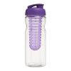 H2O Base® 650 ml Sportflasche mit Klappdeckel und Infusor transparent-lila | ohne Werbeanbringung | Nicht verfügbar | Nicht verfügbar