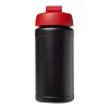 Baseline® Plus 500 ml Sportflasche mit Klappdeckel schwarz-rot | ohne Werbeanbringung | Nicht verfügbar | Nicht verfügbar